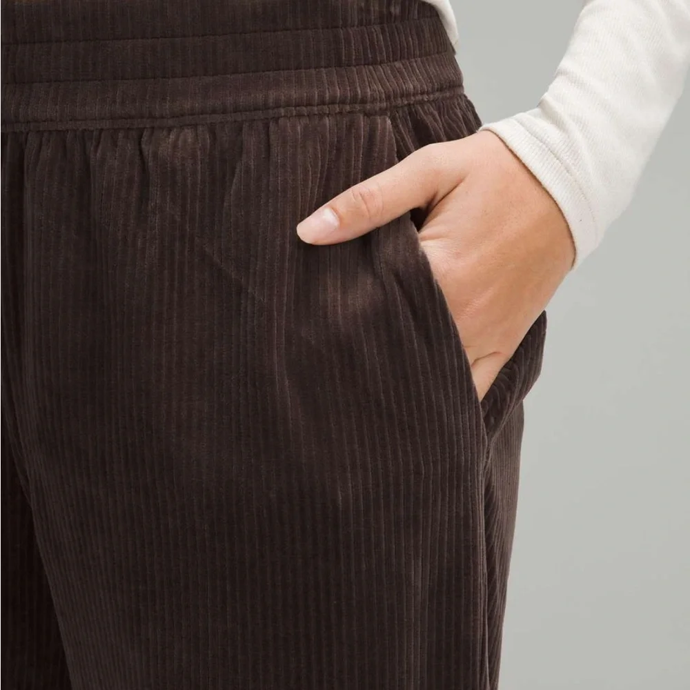 Lululemon Brown Velvet Corduroy Pants Size Small - Picture 2 of 6